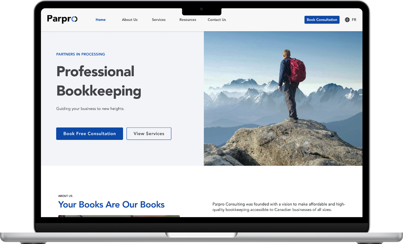 Parpro Consulting — case study mockup
