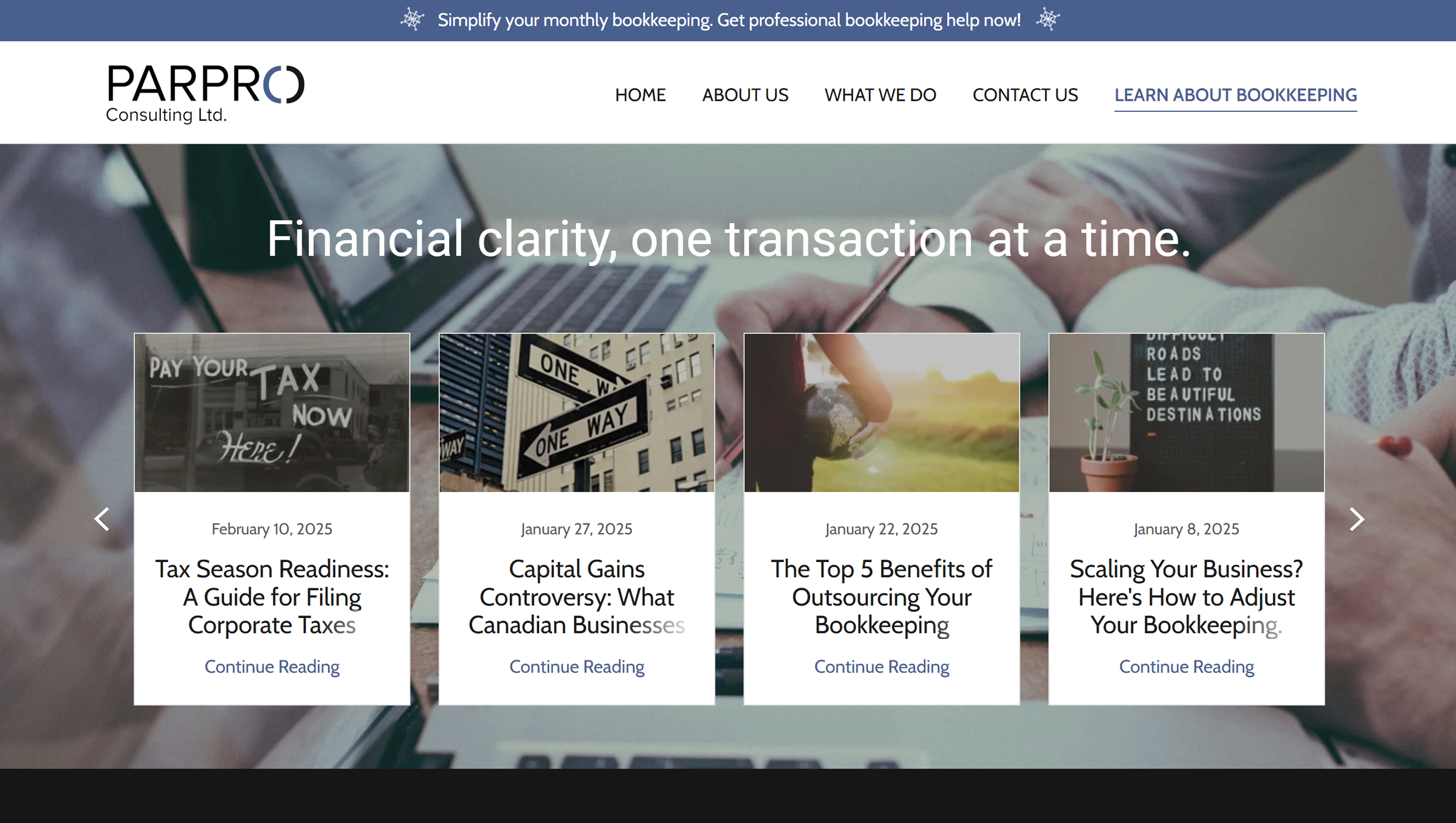Resources page — before